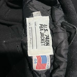 Black schott pea coat